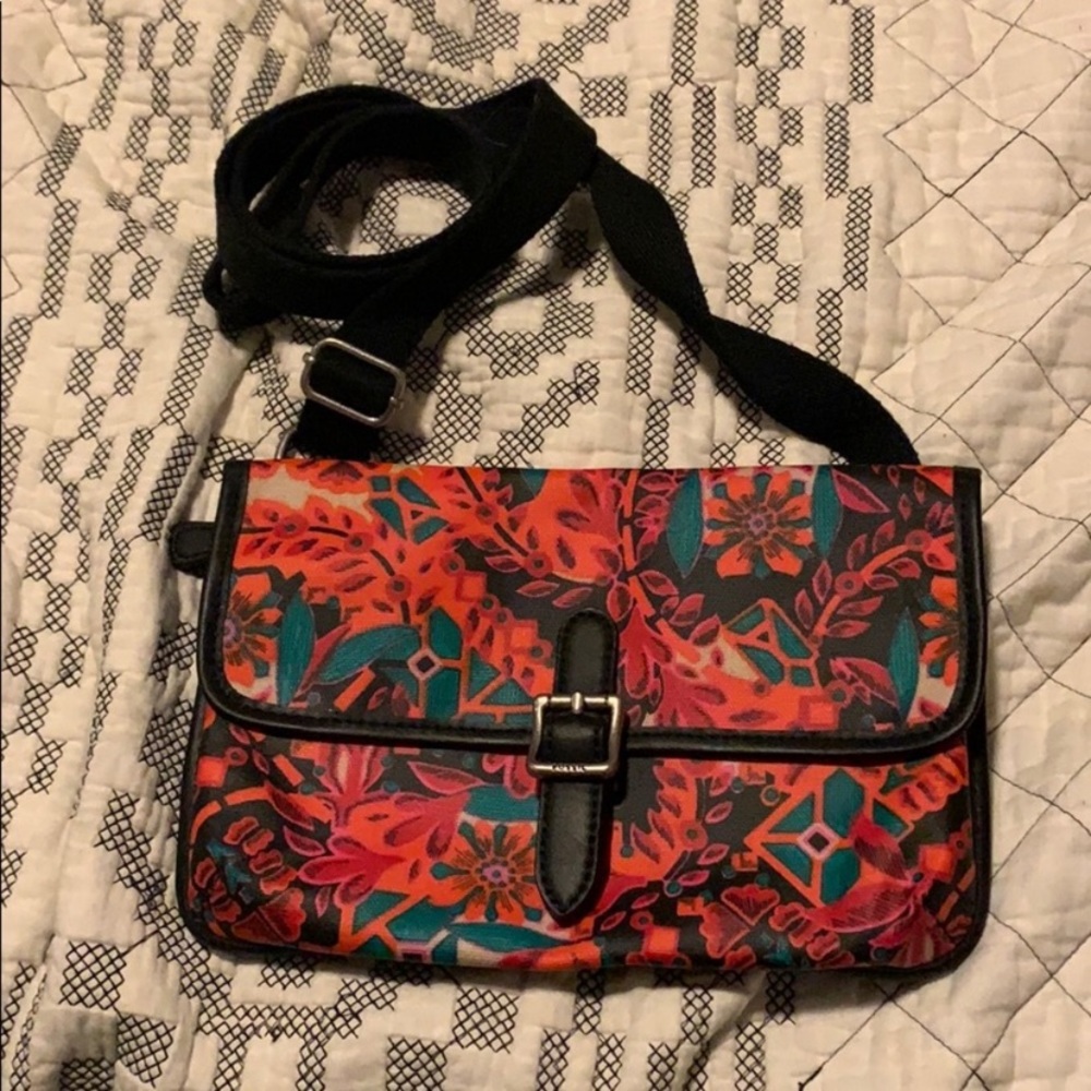 Fossil Mosaic Keyper Crossbody Handbagpurse Floral - image 3